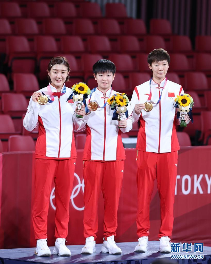 Olimpiade Tokyo: sale sul gradino più alto del podio la squadra femminile cinese di tennis tavolo