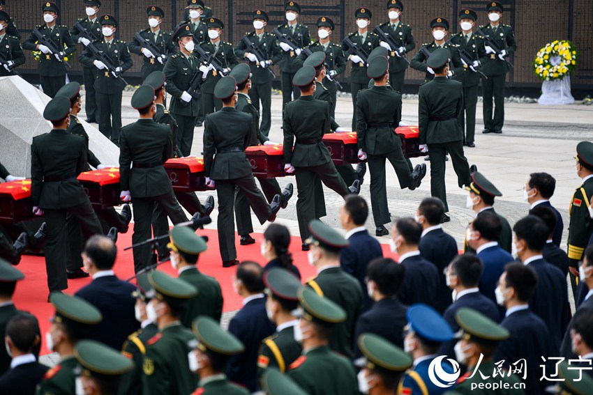 Tenuta a Shenyang la cerimonia di sepoltura dell'ottavo gruppo di spoglie dei martiri dell'Esercito popolare dei Volontari cinese