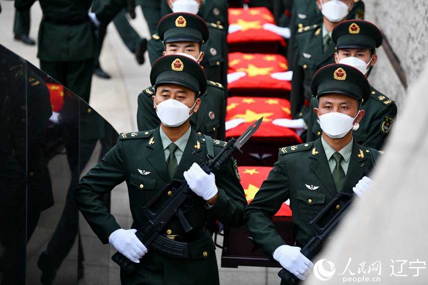 Tenuta a Shenyang la cerimonia di sepoltura dell'ottavo gruppo di spoglie dei martiri dell'Esercito popolare dei Volontari cinese