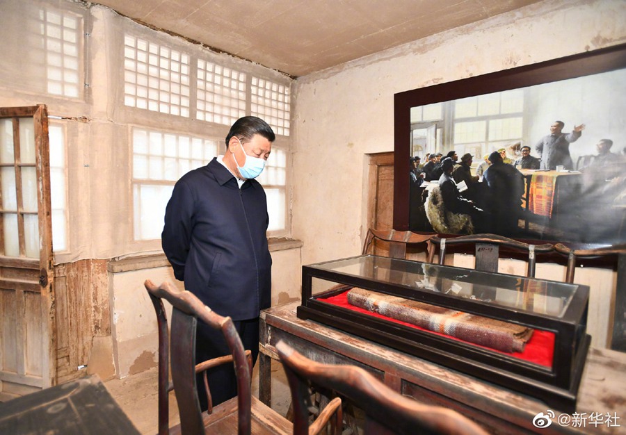 Ispezione di Xi Jinping nello Shaanxi