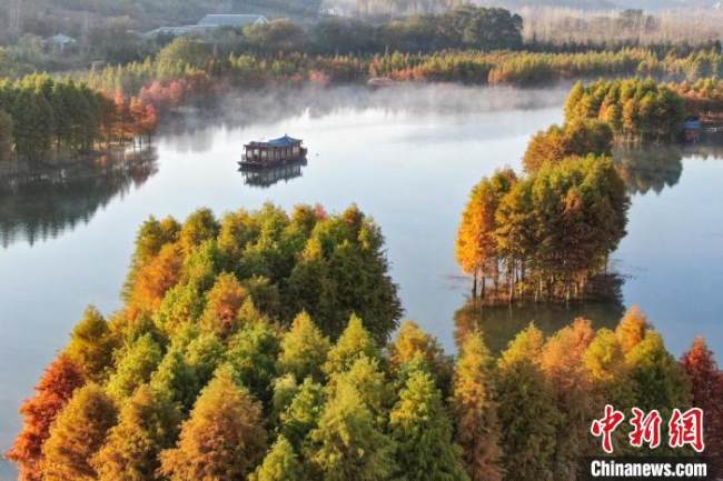 Jiangsu, spettacolare pittura naturale d'inverno di Xuyu