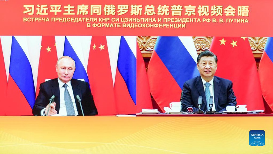 Incontro in collegamento video tra Xi Jinping e Vladimir Putin