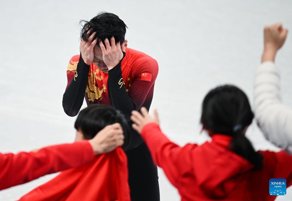 Beijing 2022: asso cinese Ren Ziwei, medaglia d'oro nel pattinaggio di velocità su pista corta maschile di 1.000 m