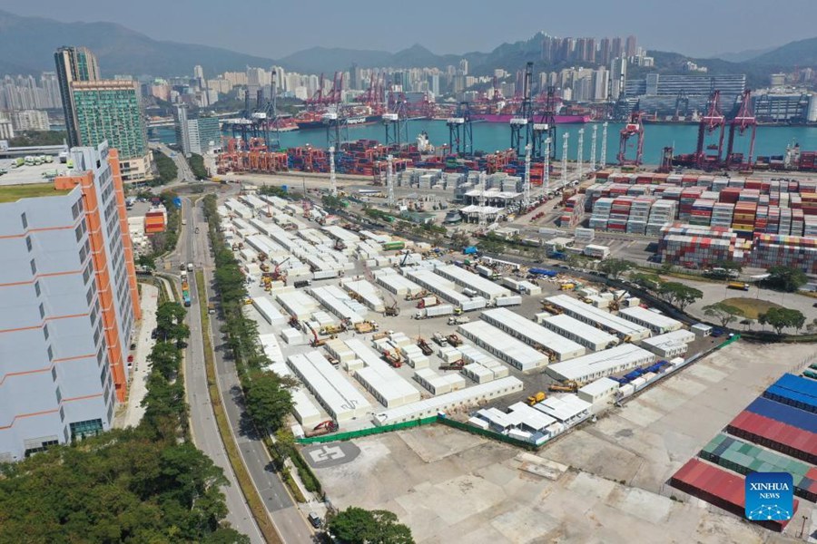 Completata in 1 settimana la costruzione della struttura di isolamento assistita dalla terraferma a Hong Kong
