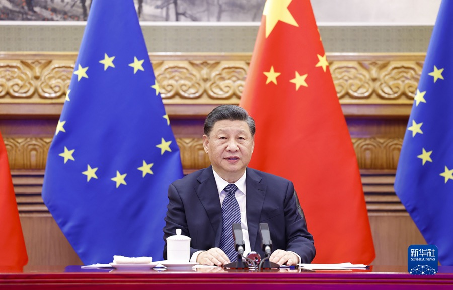 Colloquio in videoconferenza fra Xi Jinping e i leader dell'UE