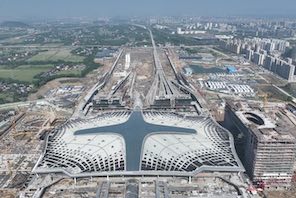 Stazione ferroviaria di Hangzhou Ovest, "capello" a energia solare per ridurre le emissioni di carbonio