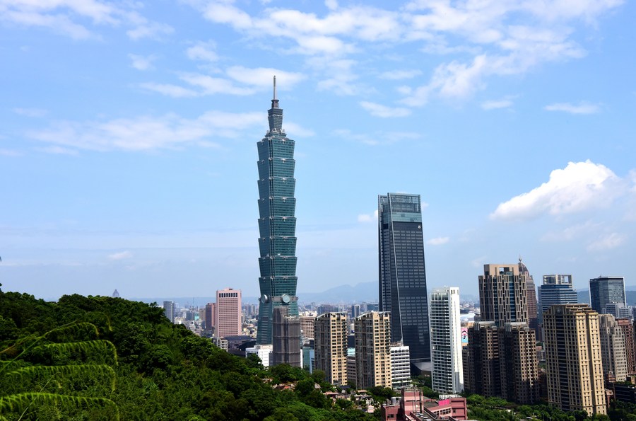 Il grattacielo Taipei 101 a Taipei, Taiwan del sud-est della Cina. (Foto/Xinhua)