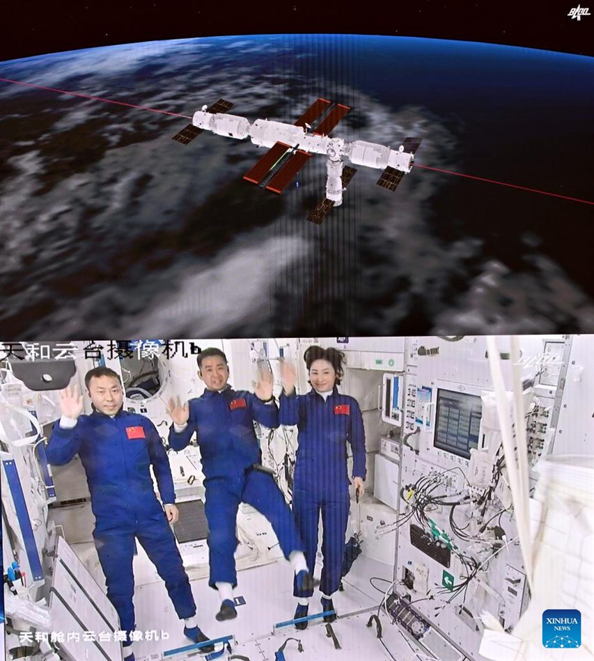 Shenzhou 14: i tre astronauti cinesi entrano nella stazione spaziale Tiangong