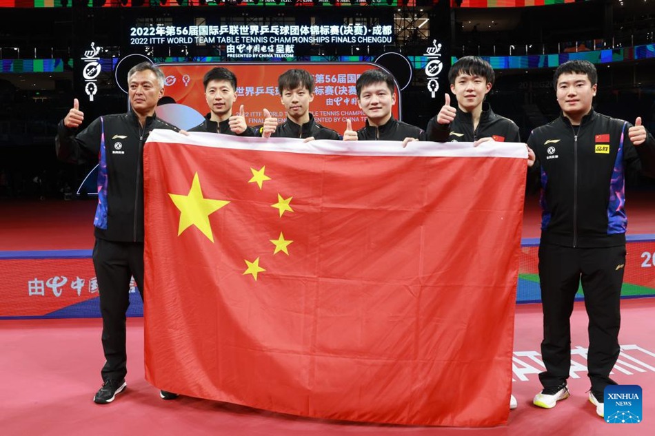 Cina incoronata per la decima volta consecutiva ai Mondiali di ping pong a squadre maschile