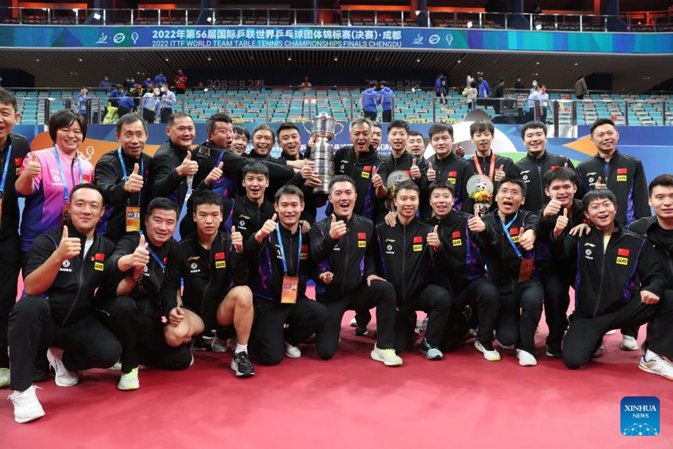 Cina incoronata per la decima volta consecutiva ai Mondiali di ping pong a squadre maschile