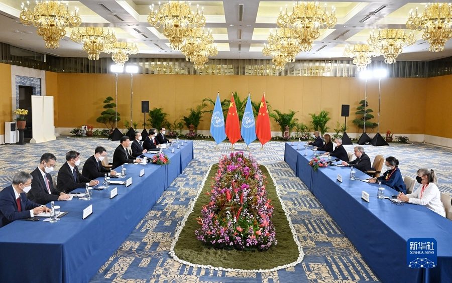 Xi Jinping incontra il segretario generale delle Nazioni Unite