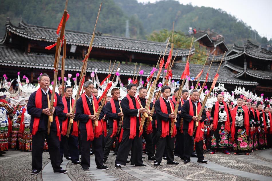 Guizhou Leishan: danza del Lusheng per celebrare la festa Guzang