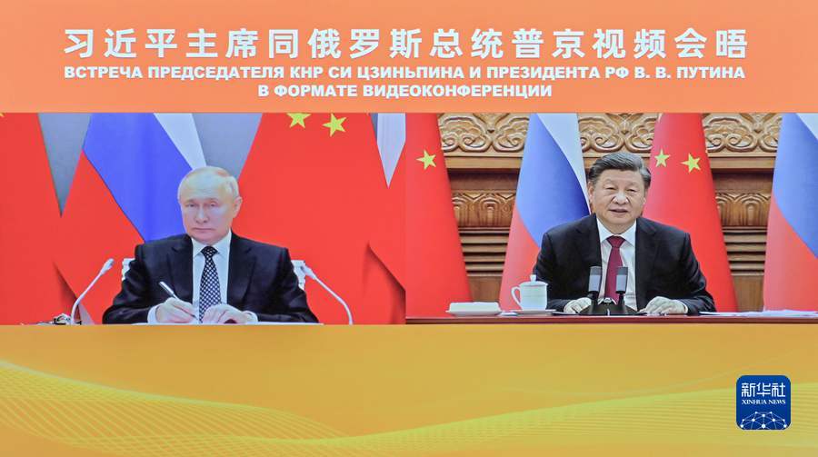Video colloquio tra Xi Jinping e Vladimir Putin