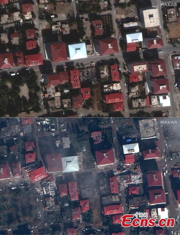 Immagini satellitari delle sconvolgenti distruzioni causate dai terremoti in Turchia