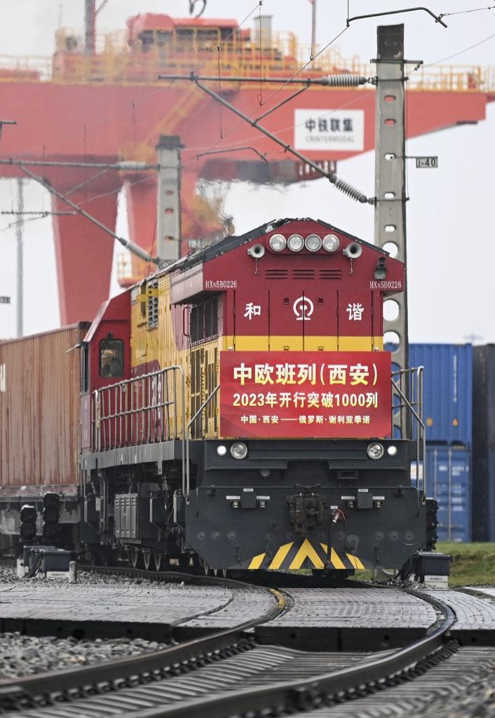 Lo Shaanxi vede oltre 1.000 viaggi di treni merci Cina-Europa quest'anno