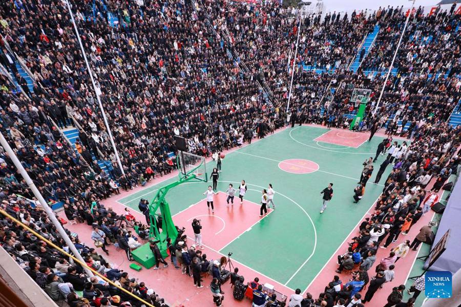 Torneo rurale di basket nel Guizhou accolto con grande entusiasmo