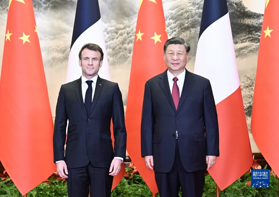 Incontro tra Xi Jinping ed Emmanuel Macron