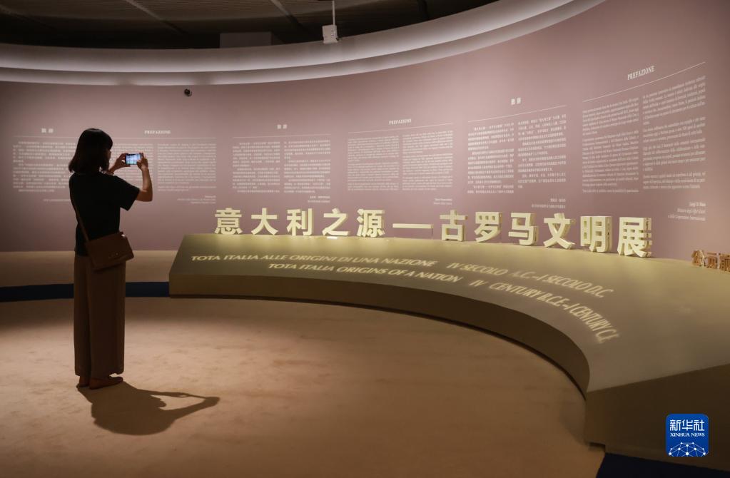 La mostra "Tota Italia. Alle origini di una nazione" al Museo Nazionale della Cina, Beijing. (11 luglio 2022 - Xinhua/Zhang Yuwei)