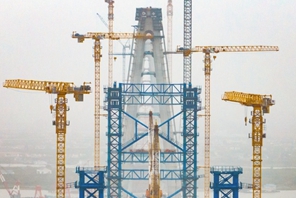 Jiangsu: in costruzione il ponte Changtai sul fiume Yangtze