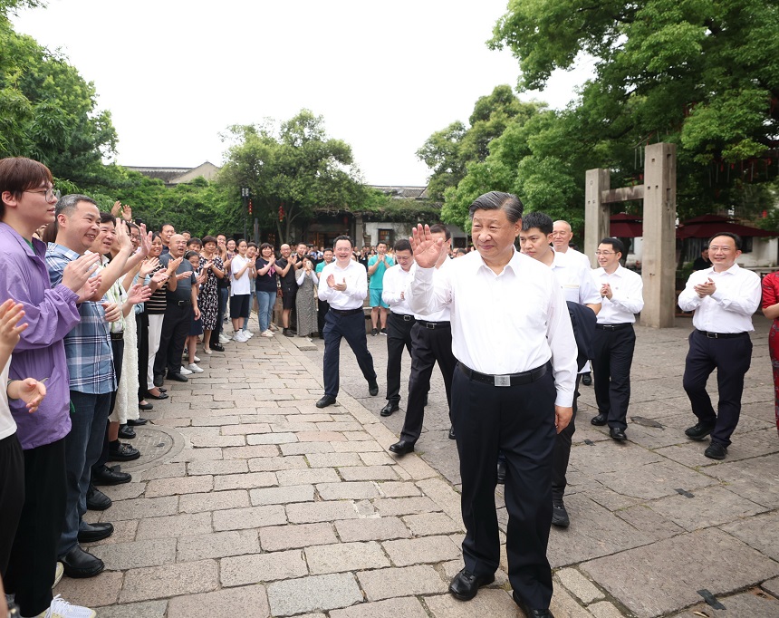 Xi Jinping in viaggio di ispezione nella città di Suzhou