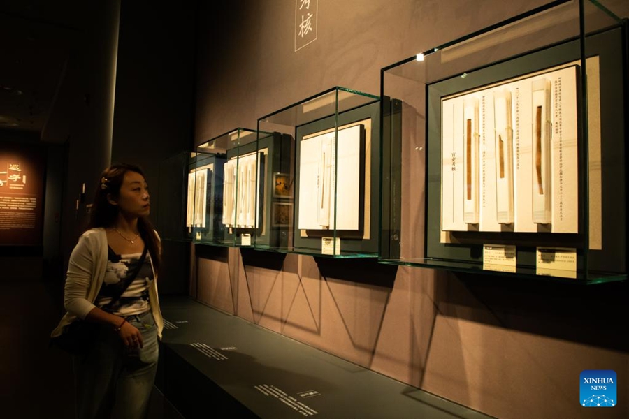 Più di 1.000 listelli di bambù in mostra nel museo cinese