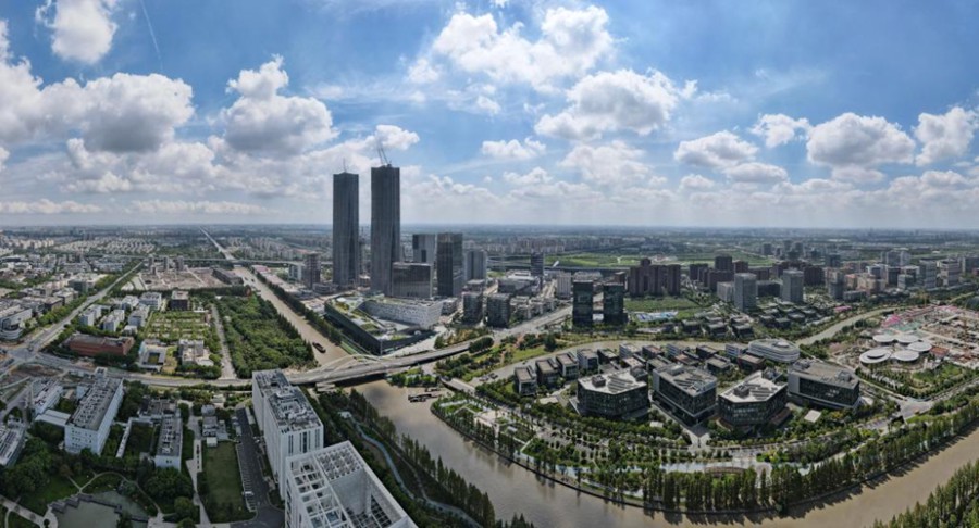 La zona di libero scambio pilota di Shanghai. (Xinhua/Fangzhe)