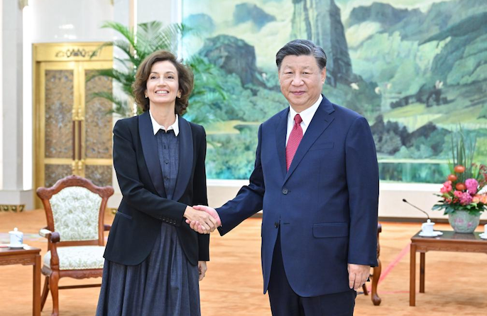 Xi Jinping ha incontrato la direttrice generale dell'UNESCO Audrey Azoulay