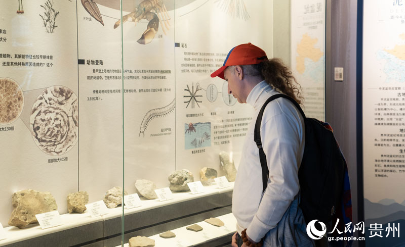 Giornalisti da Paesi eurasiatici viaggiano attraverso il tempo e lo spazio nel Museo Geologico del Guizhou