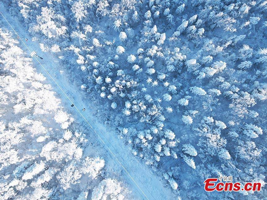 Scenari innevati da sogno nel nord-est della Cina