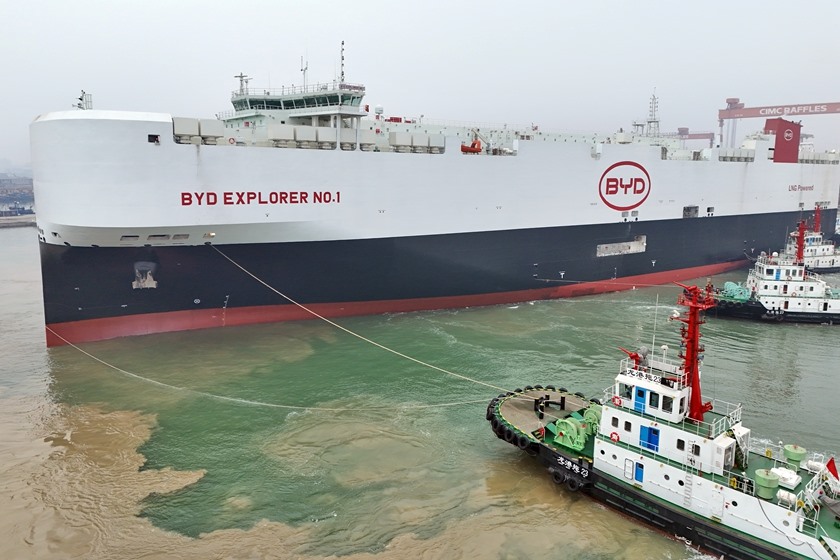 Consegnata la nave portaveicoli della cinese BYD