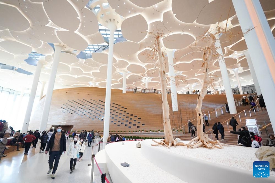 Vista interna della Biblioteca di Beijing. (14 gennaio 2024 - Xinhua/Peng Ziyang)