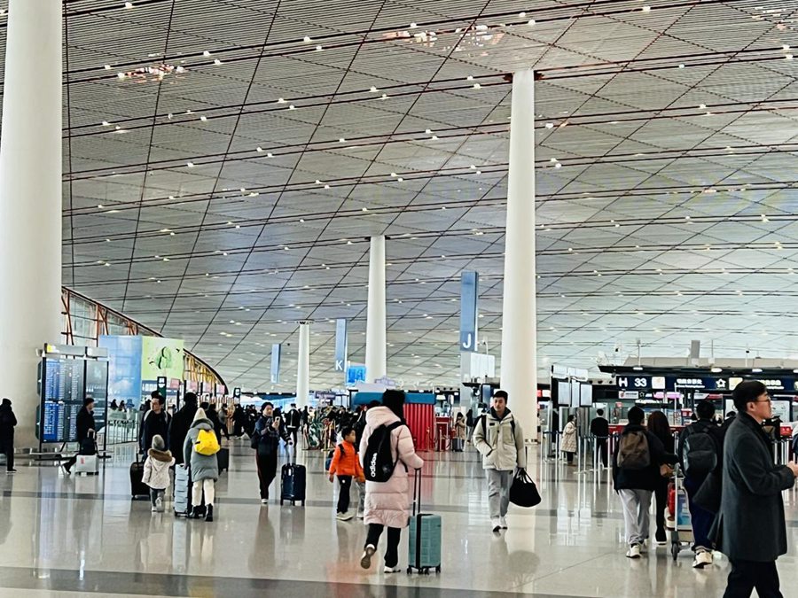 L'aeroporto internazionale Beijing Capital. (gennaio 2024 – Yan Wenying/China Daily)