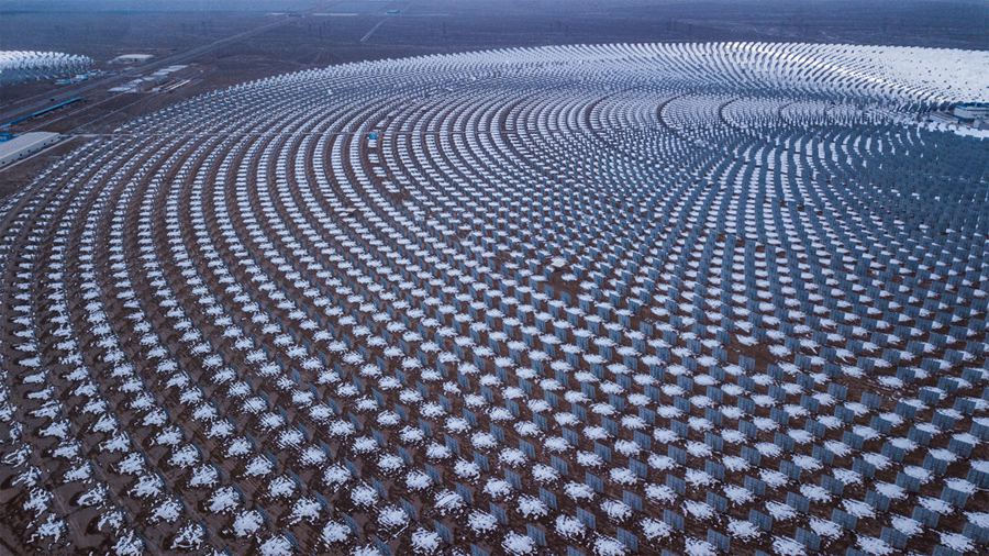 Continua produzione di energia verde nel deserto del Gobi