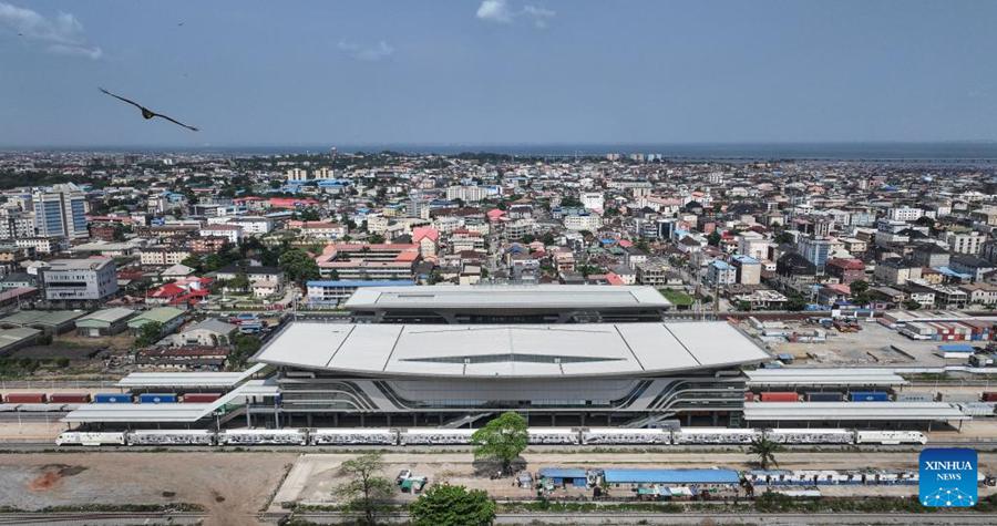 La stazione ferroviaria Mobolaji Johnson della ferrovia Lagos-Ibadan a Lagos, Nigeria. (2 marzo 2024 – Xinhua/Han Xu) 