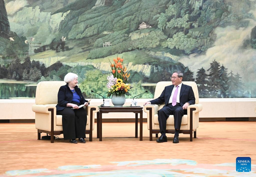 Beijing, Li Qiang incontra Janet L. Yellen