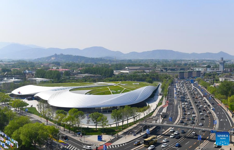 Lo Zhongguancun International Innovation Center, nuova sede dello Zhongguancun Forum, a Beijing. (24 aprile 2024 – Xinhua/Chen Zhonghao)