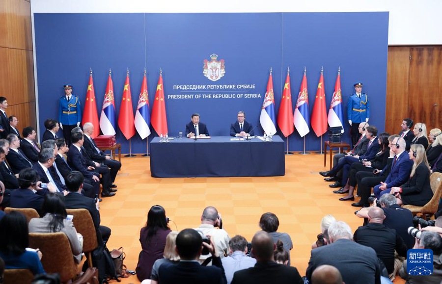 Parole di Xi Jinping e Aleksandar Vučić durante la conferenza stampa congiunta