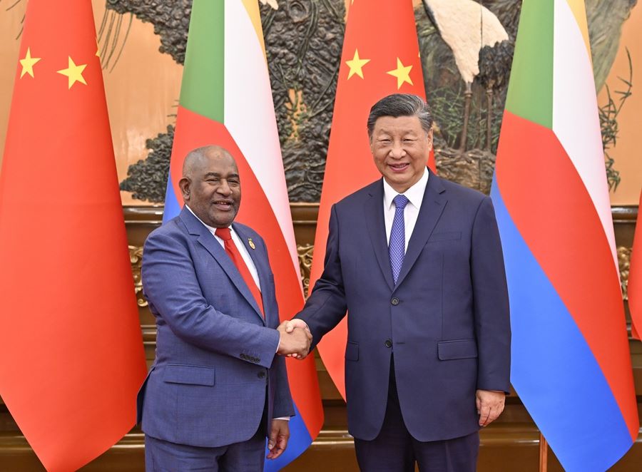 Incontro tra Xi Jinping e il Presidente delle Comore, Azali Assoumani