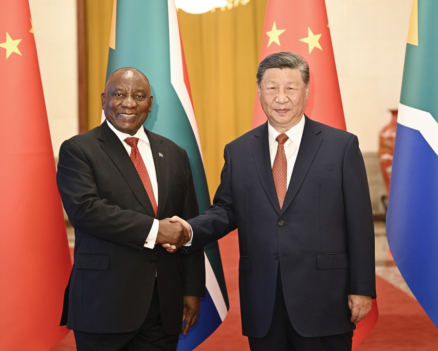 Incontro tra Xi Jinping e il Presidente sudafricano, Matamela Cyril Ramaphosa