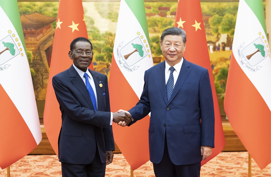 Incontro tra Xi Jinping e il Presidente della Guinea Equatoriale, Teodoro Obiang Nguema Mbasogo