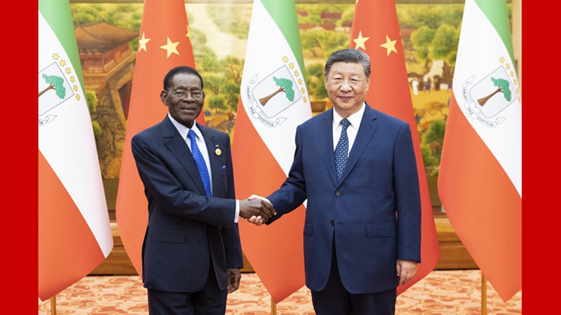 Incontro tra Xi Jinping e il Presidente della Guinea Equatoriale, Teodoro Obiang Nguema Mbasogo