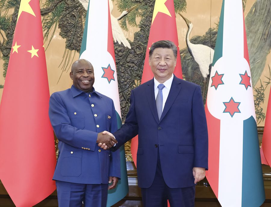 Incontro fra Xi Jinping e il Presidente del Burundi, Évariste Ndayishimiye