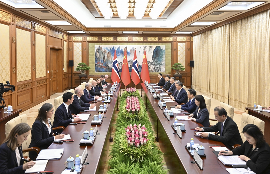 Incontro tra Xi Jinping e il Primo Ministro norvegese, Jonas Gahr Støre