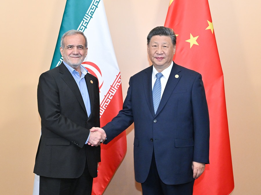 Incontro tra Xi Jinping e il presidente iraniano, Masoud Pezeshkian