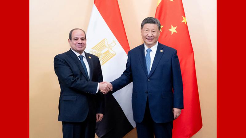 Incontro tra Xi Jinping e il presidente egiziano, Abdel-Fattah al-Sisi