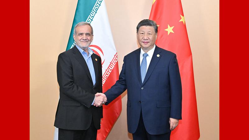 Incontro tra Xi Jinping e il presidente iraniano, Masoud Pezeshkian