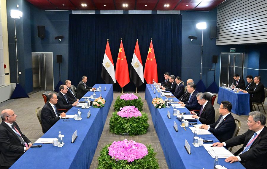 Incontro tra Xi Jinping e il presidente egiziano, Abdel-Fattah al-Sisi