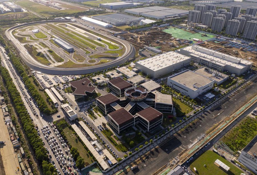 Pista di prova cittadina della Volkswagen China Technology Company (VCTC) a Hefei, nella provincia orientale cinese dell’Anhui. (16 maggio 2024 - Xinhua)