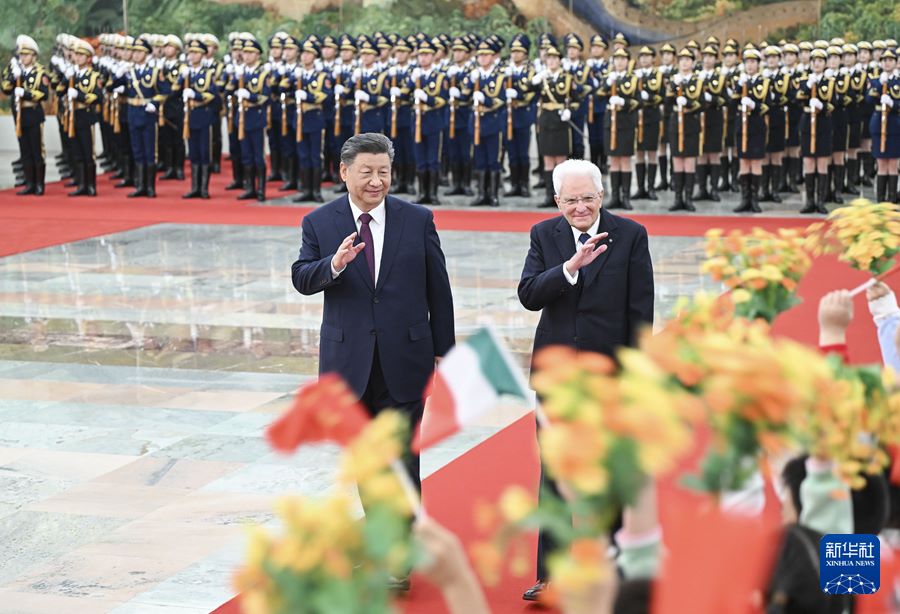 Xi Jinping incontra Sergio Mattarella