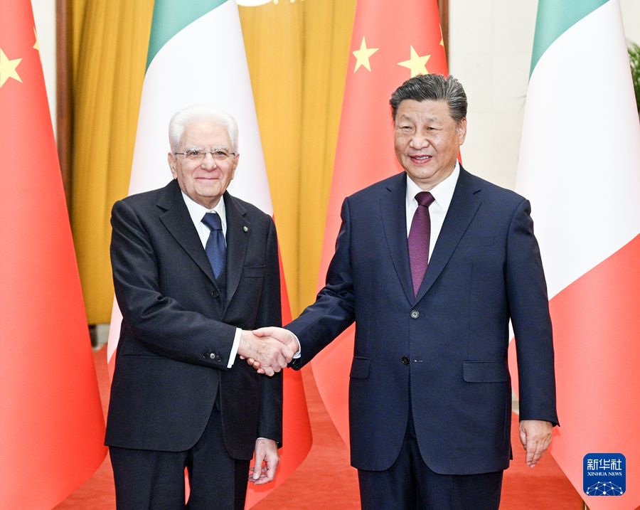 Xi Jinping incontra Sergio Mattarella